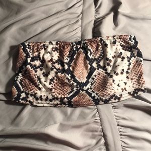 Snake skin tube top